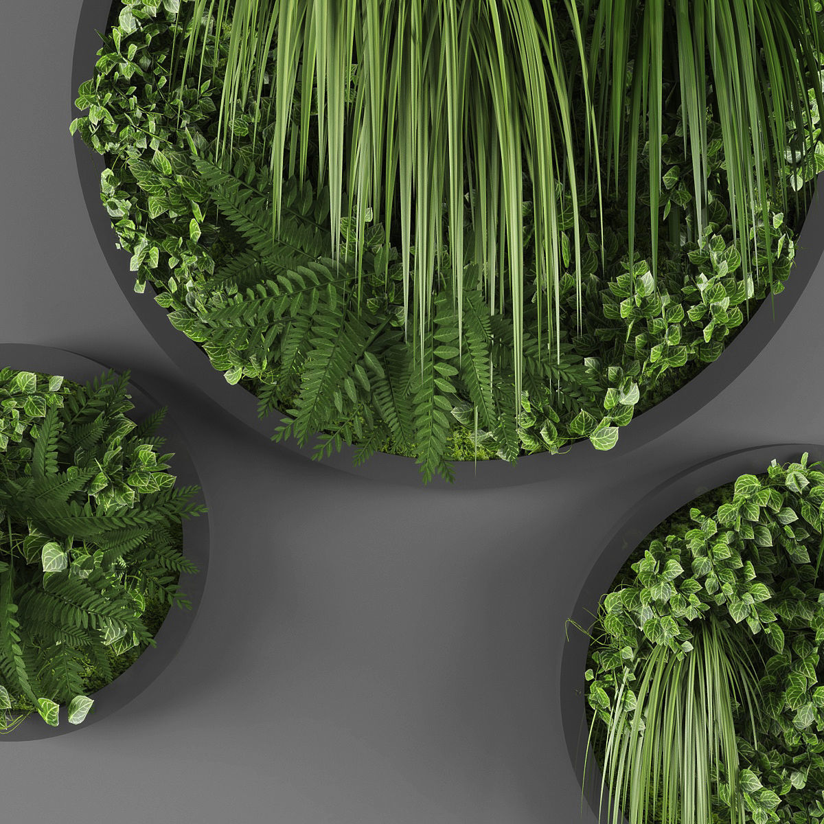 Vertical garden 18 Low-poly 3D model_1