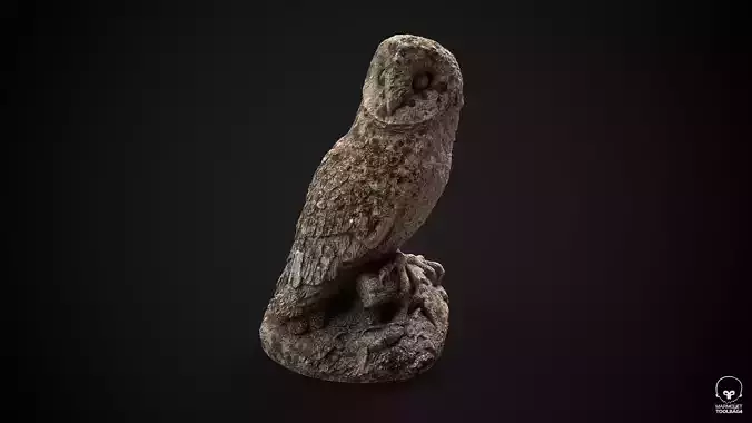 NANITE UE5 - Scanned Stone Owl Statue