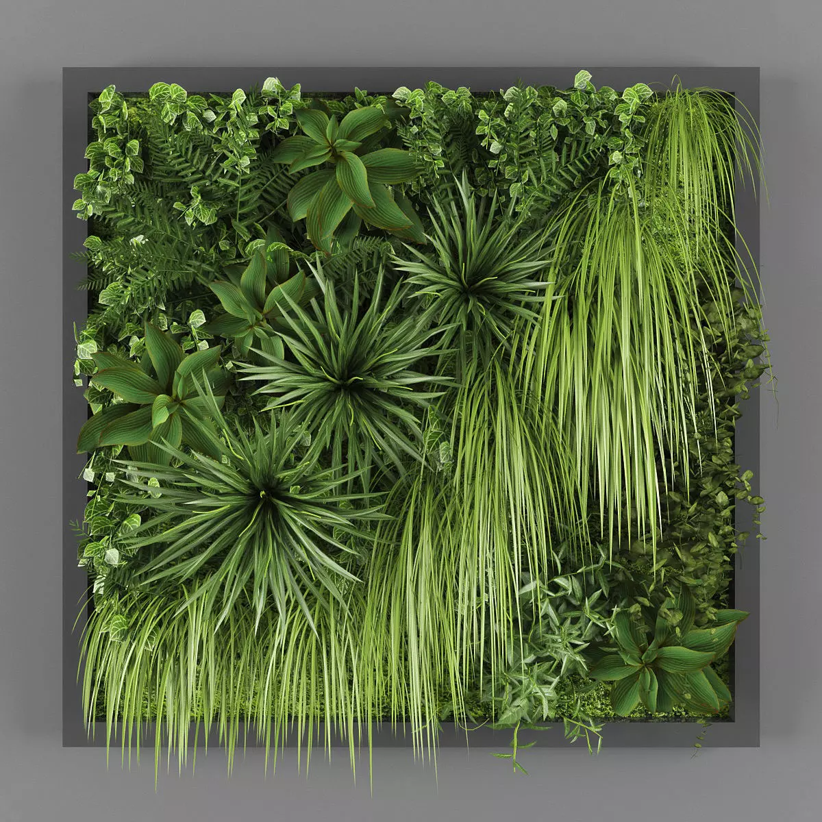 Vertical garden 19 Low-poly 3D model_0