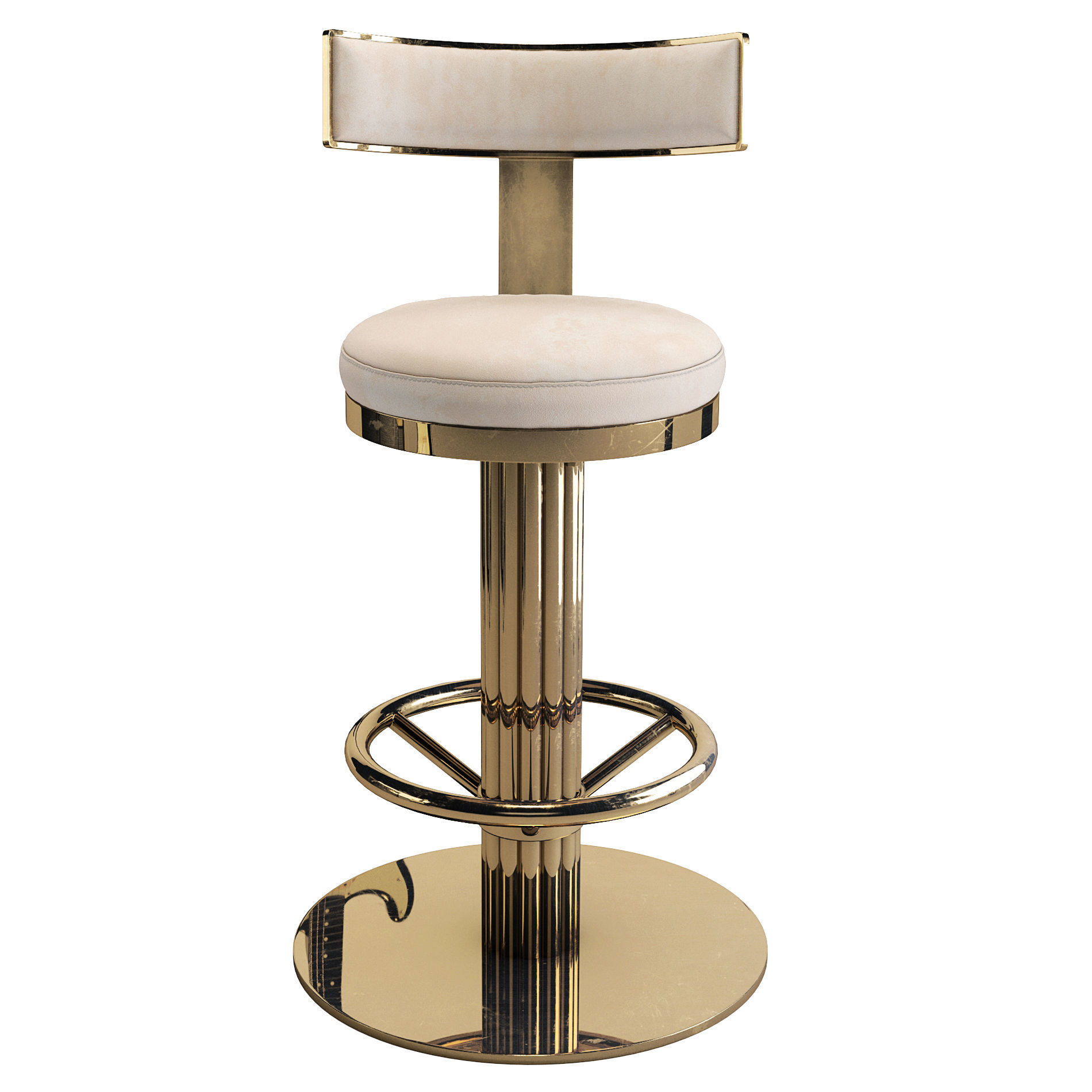 Oscar Swivel Gold Counter Chair 3D model_4