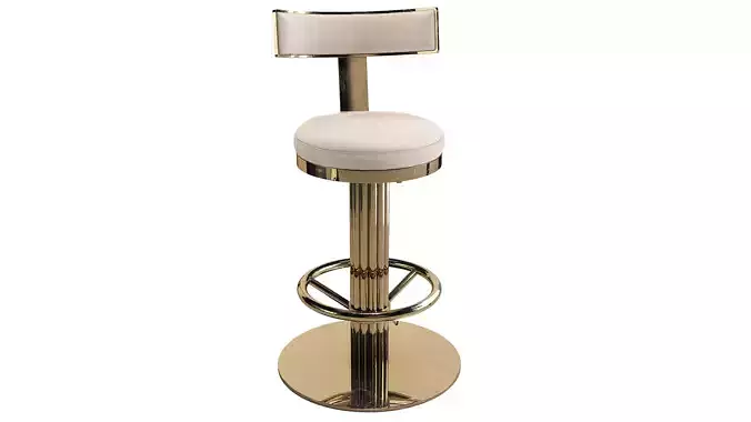 Oscar Swivel Gold Counter Chair 3D model