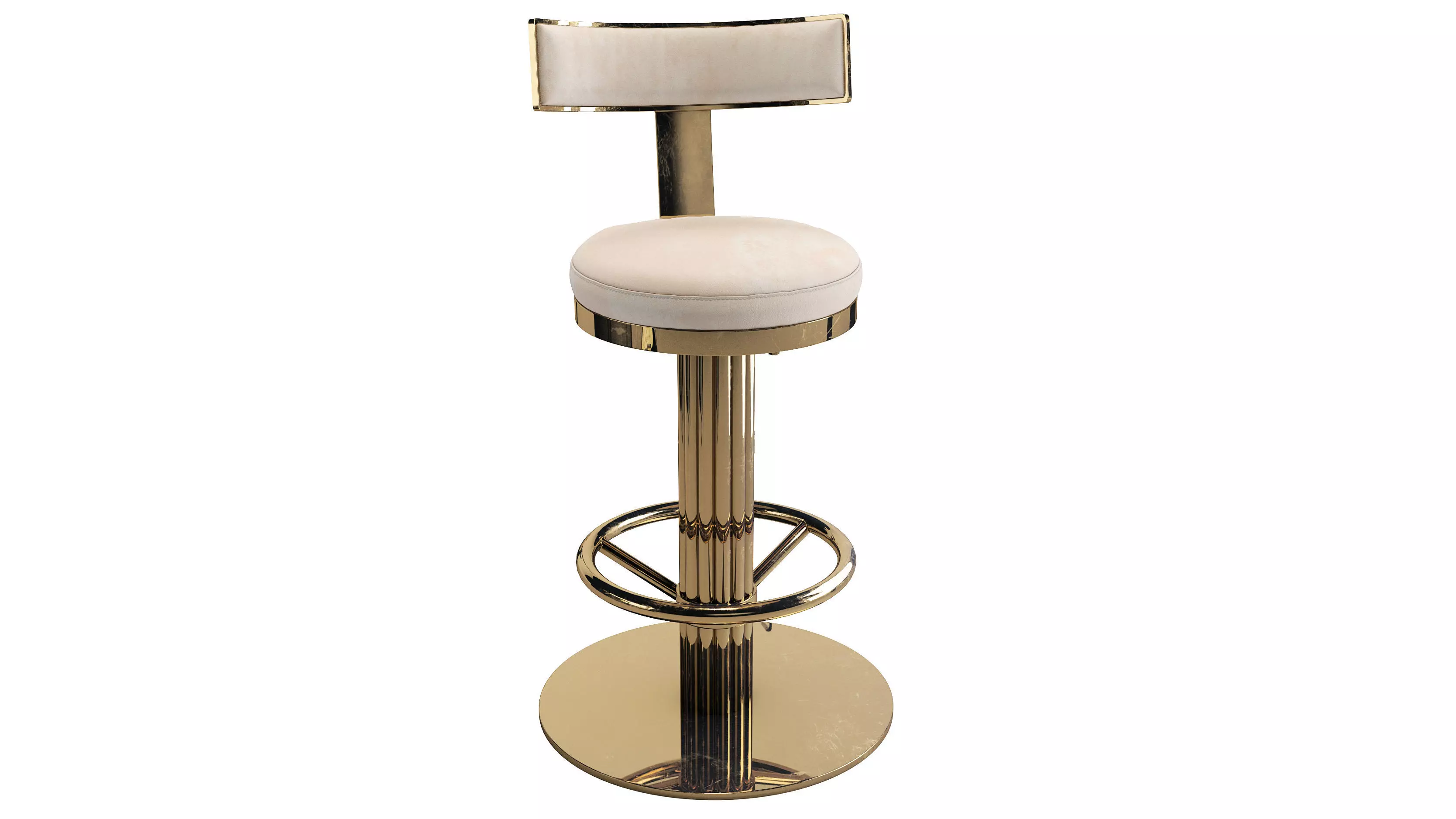 Oscar Swivel Gold Counter Chair 3D model_0