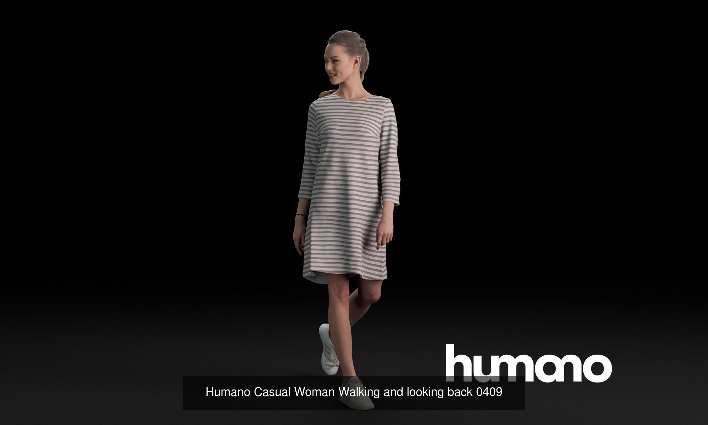 Humano 5-Pack - PEOPLE - DIVERSE - STREET - 5x 3D models 04B 3D Model Collection_4