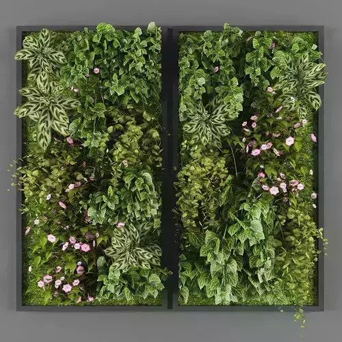 Vertical garden 20 Low-poly 3D model
