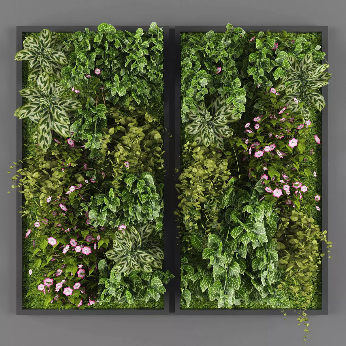 Vertical garden 20 Low-poly 3D model_0
