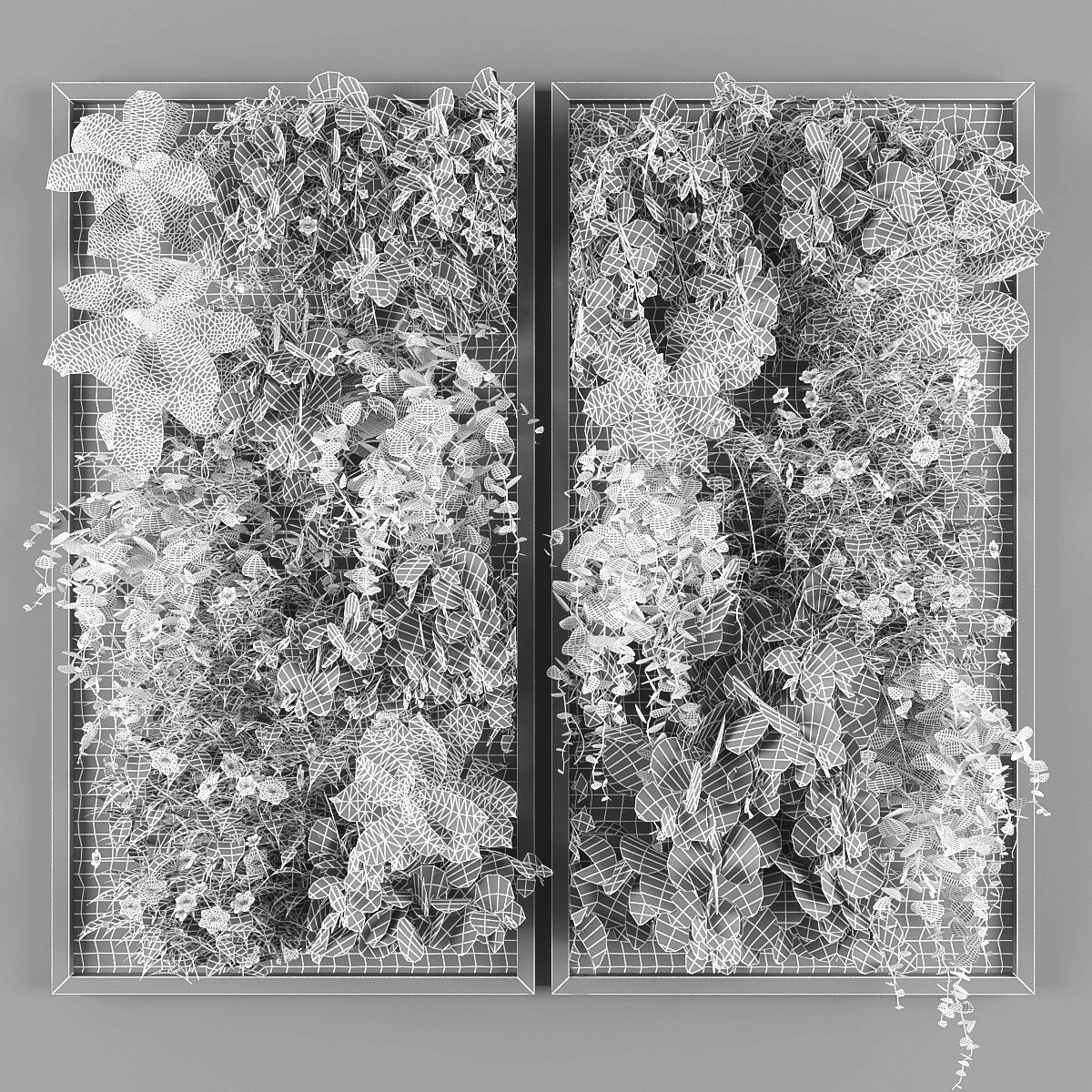 Vertical garden 20 Low-poly 3D model_2