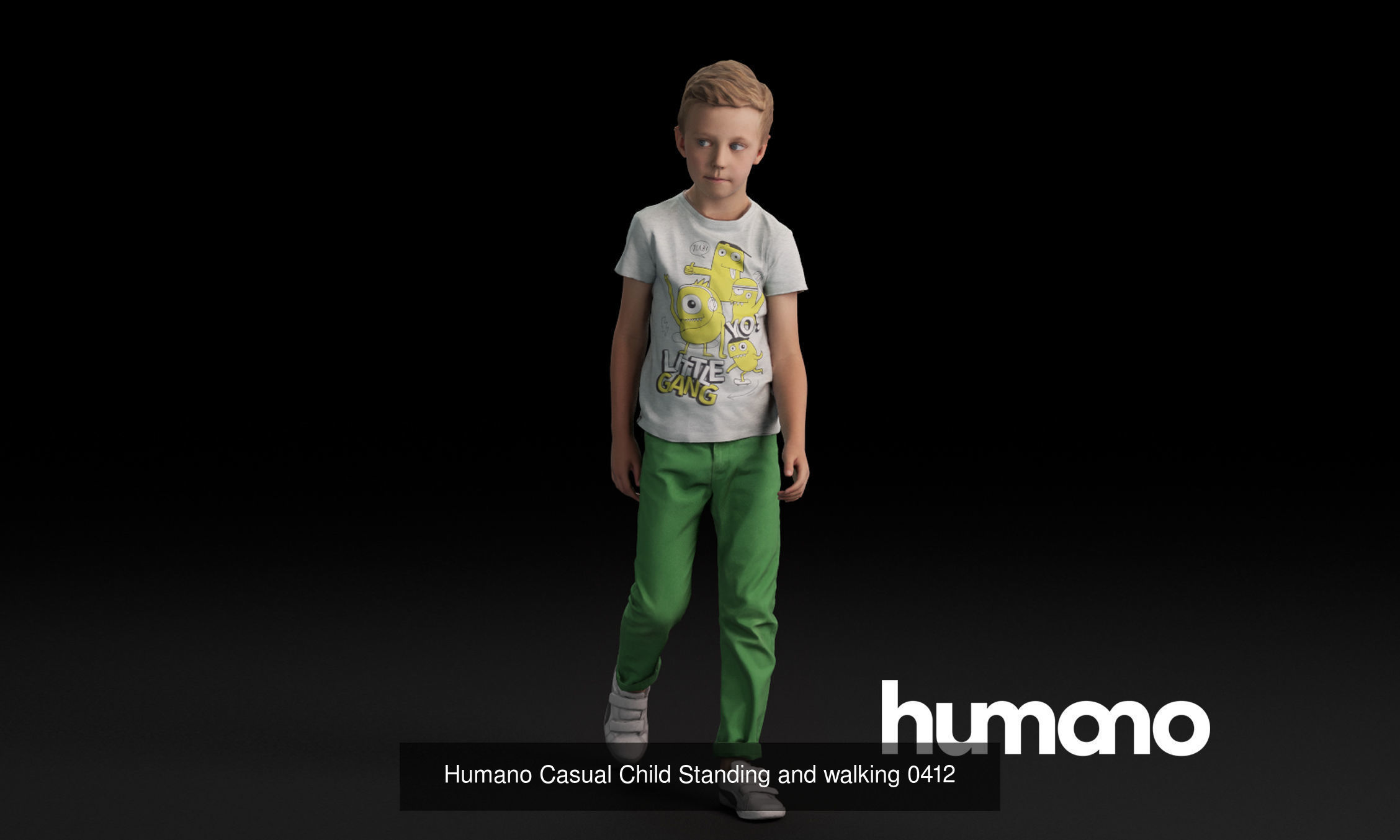 Humano 5-Pack - PEOPLE - DIVERSE - STREET - 5x 3D models 04C 3D Model Collection_3