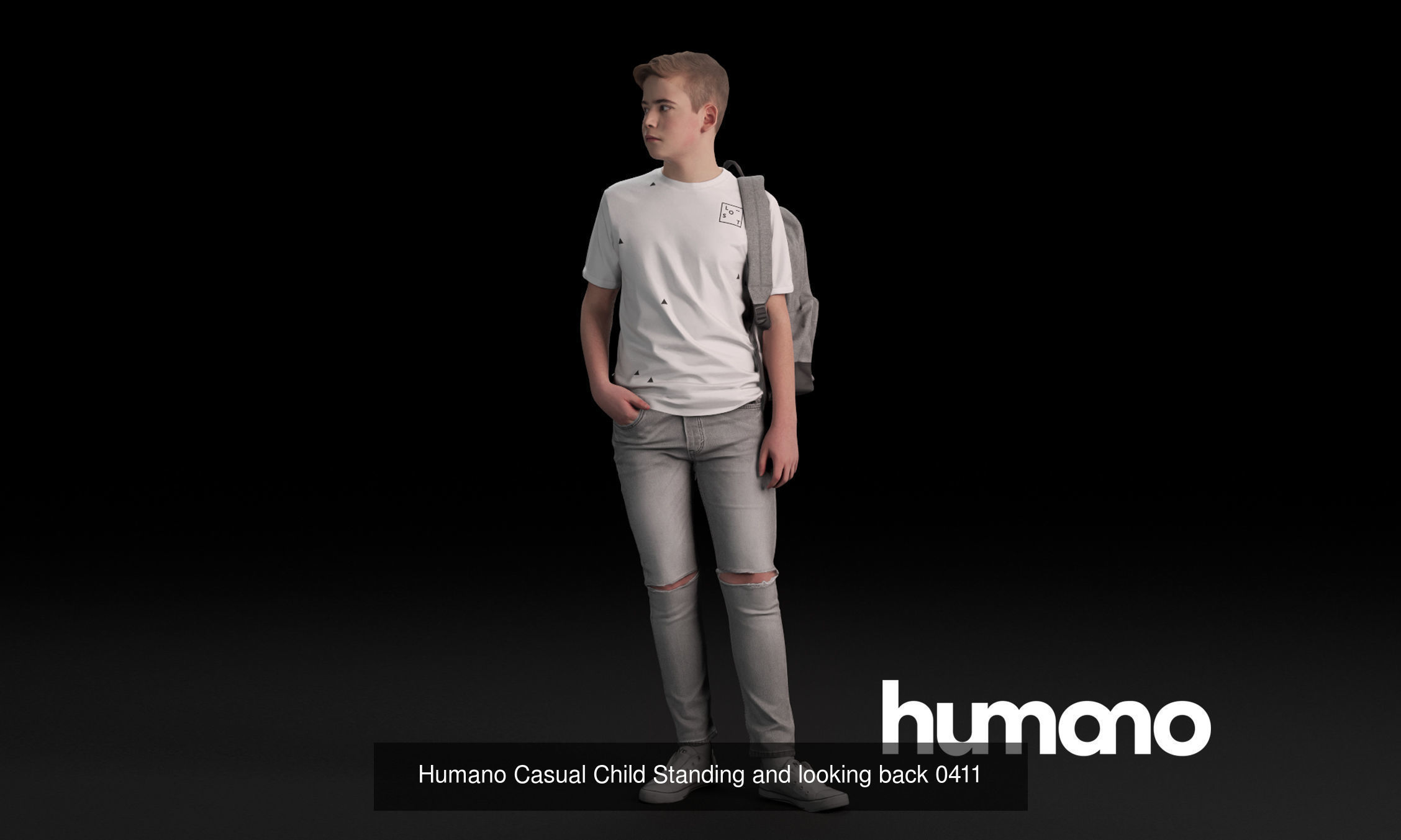 Humano 5-Pack - PEOPLE - DIVERSE - STREET - 5x 3D models 04C 3D Model Collection_2