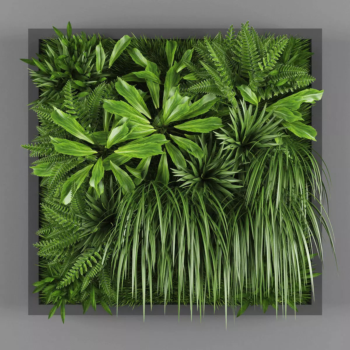 Vertical garden 21 Low-poly 3D model_0