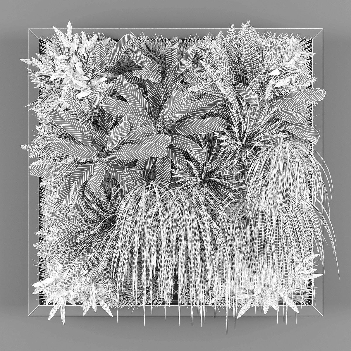 Vertical garden 21 Low-poly 3D model_1