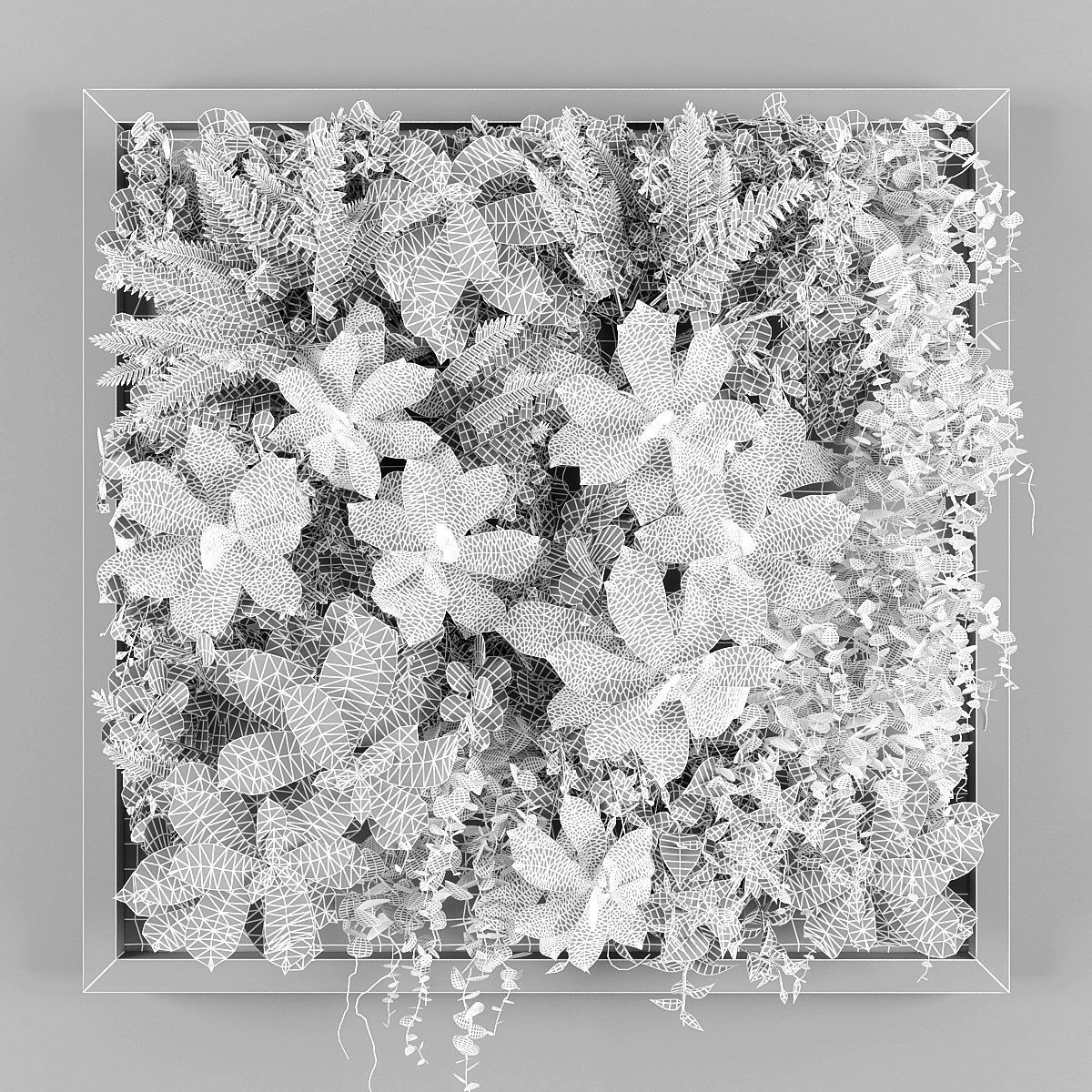 Vertical garden 22 Low-poly 3D model_1