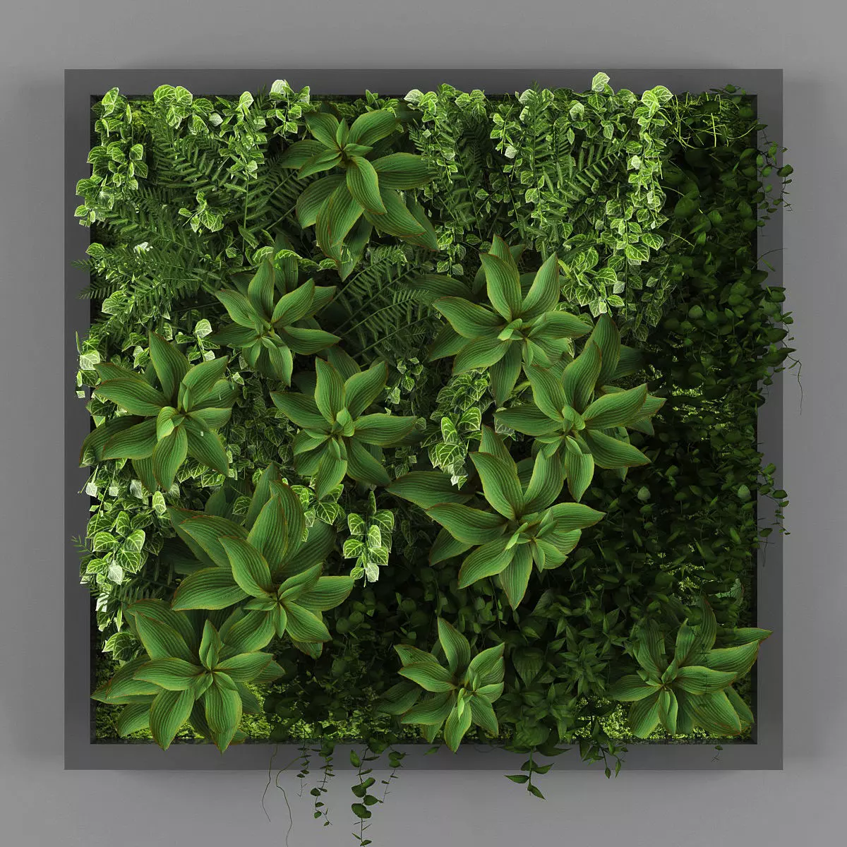 Vertical garden 22 Low-poly 3D model_0