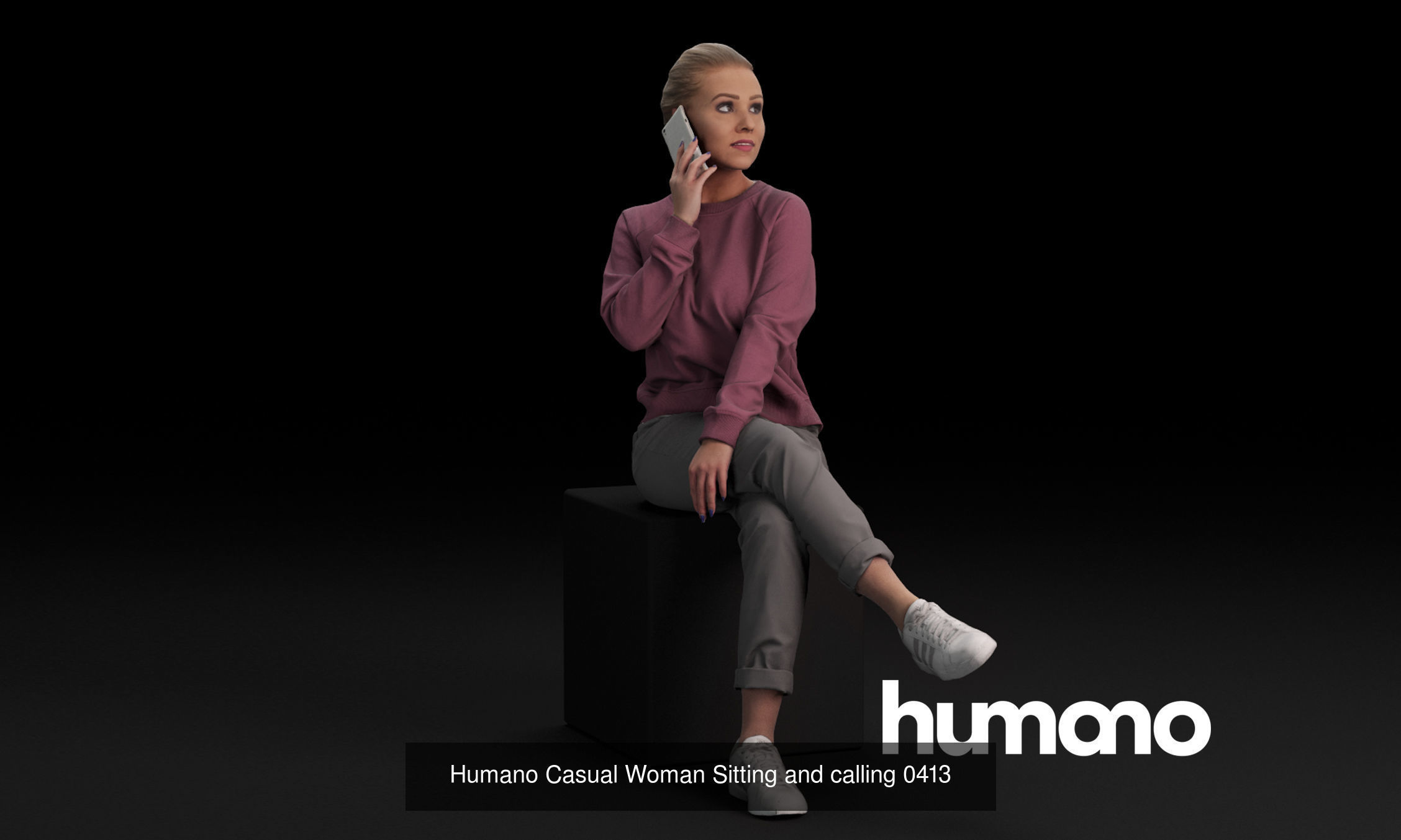 Humano 5-Pack - PEOPLE - DIVERSE - STREET - 5x 3D models 04D 3D Model Collection_3