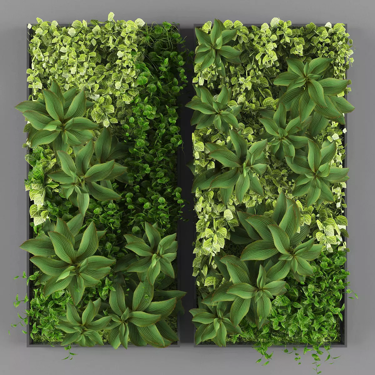 Vertical garden 23 Low-poly 3D model_0