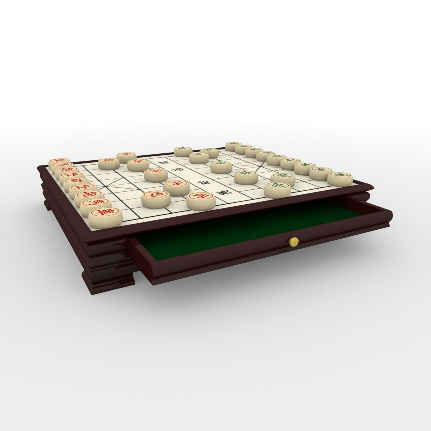 Chiness Chess - Xiangqi with table 3D model_6