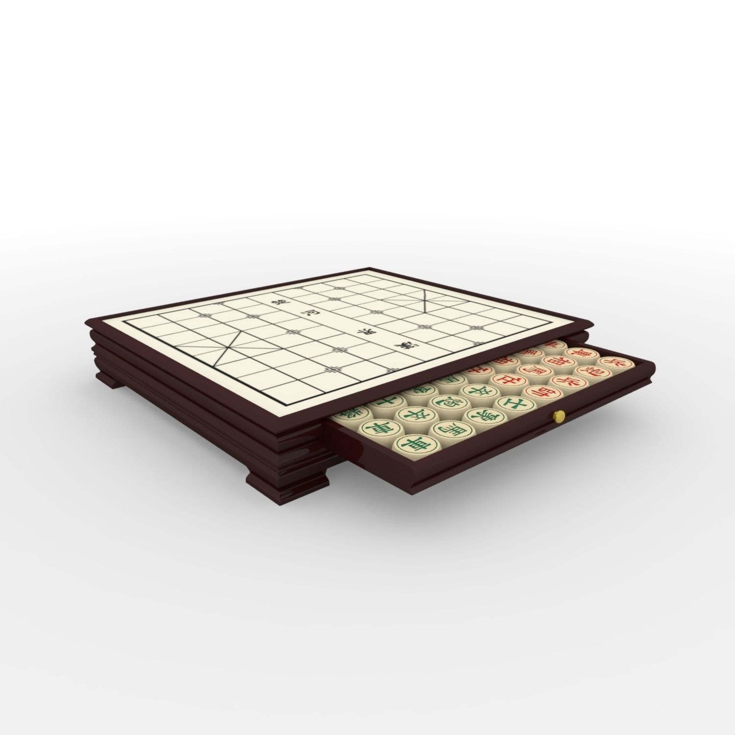 Chiness Chess - Xiangqi with table 3D model_7