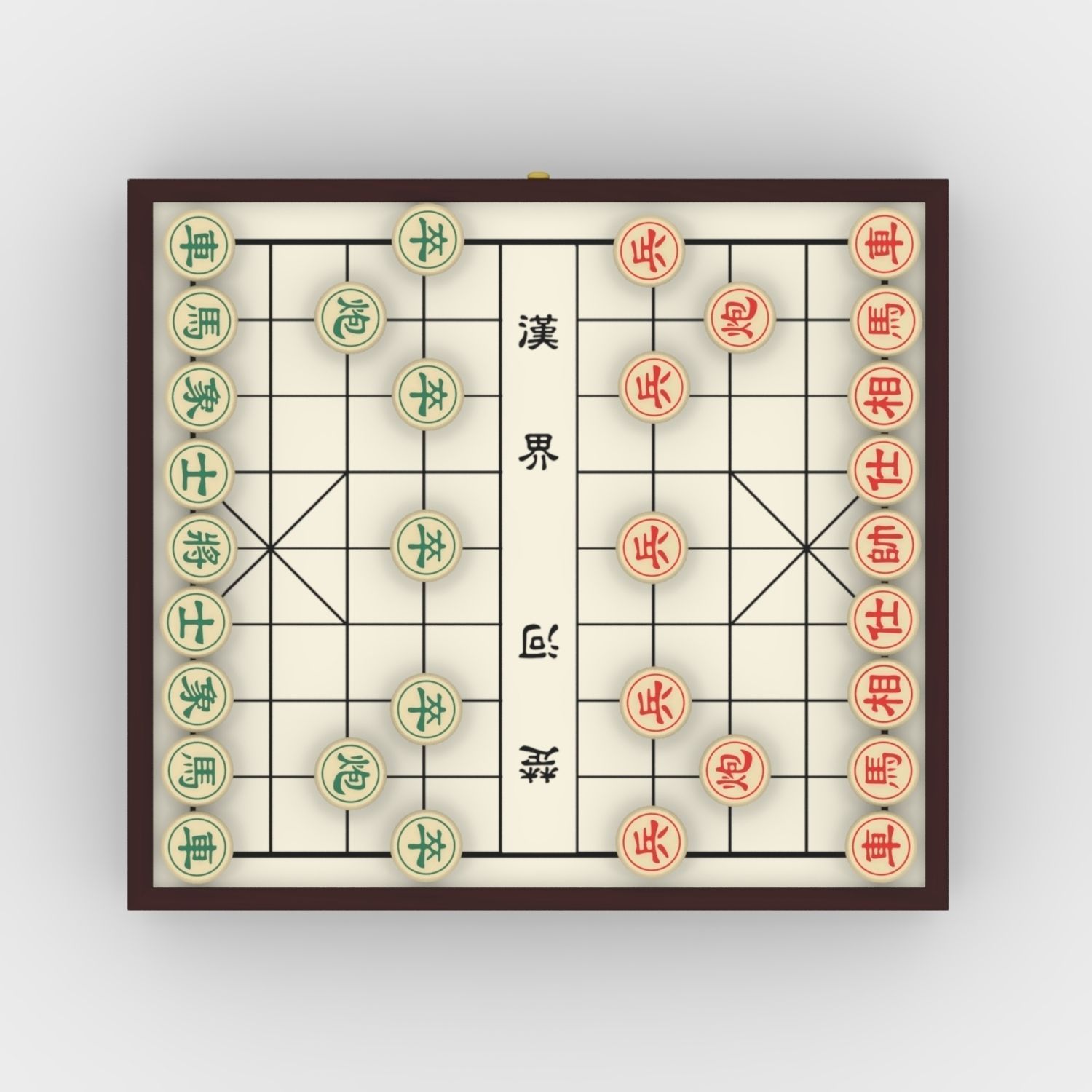 Chiness Chess - Xiangqi with table 3D model_3