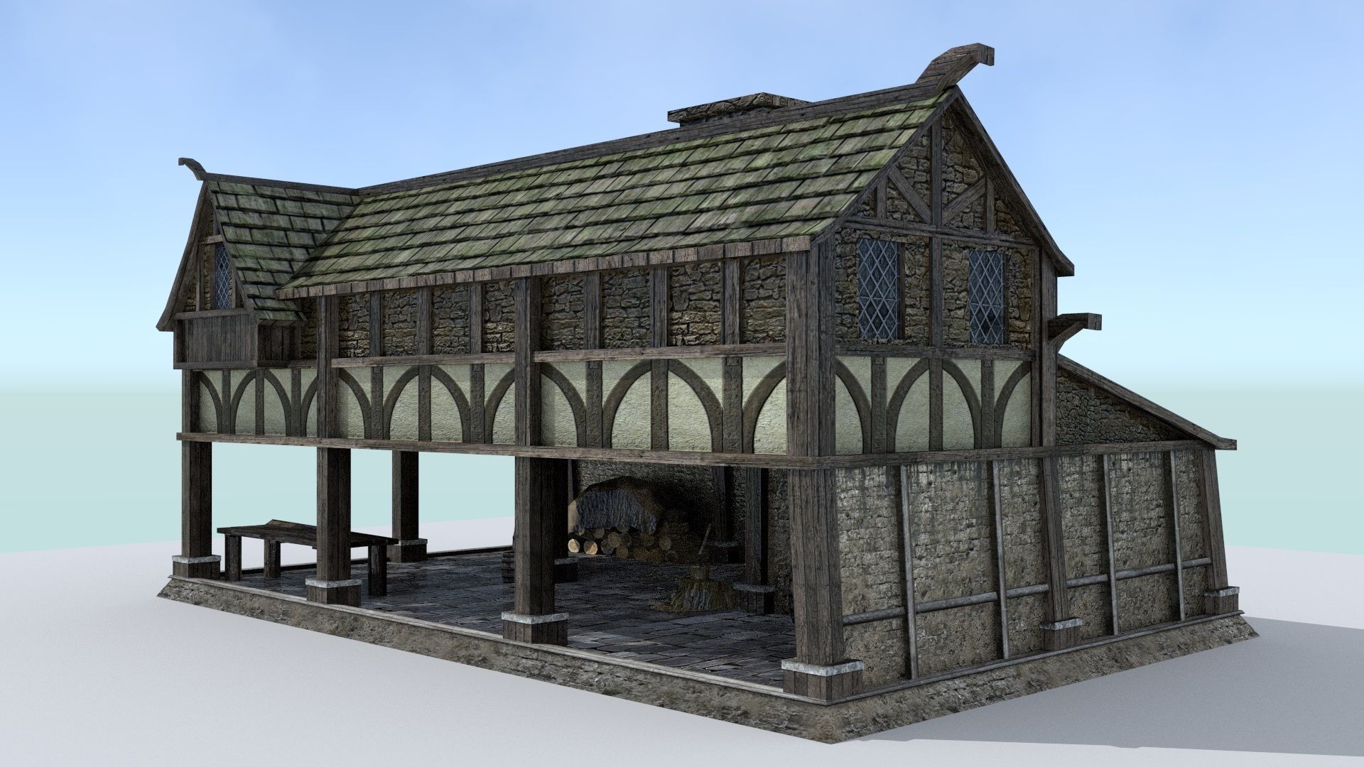 Medieval Village Builder Low-poly 3D model_17