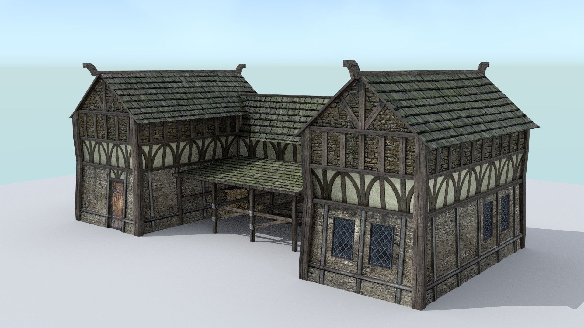 Medieval Village Builder Low-poly 3D model_22