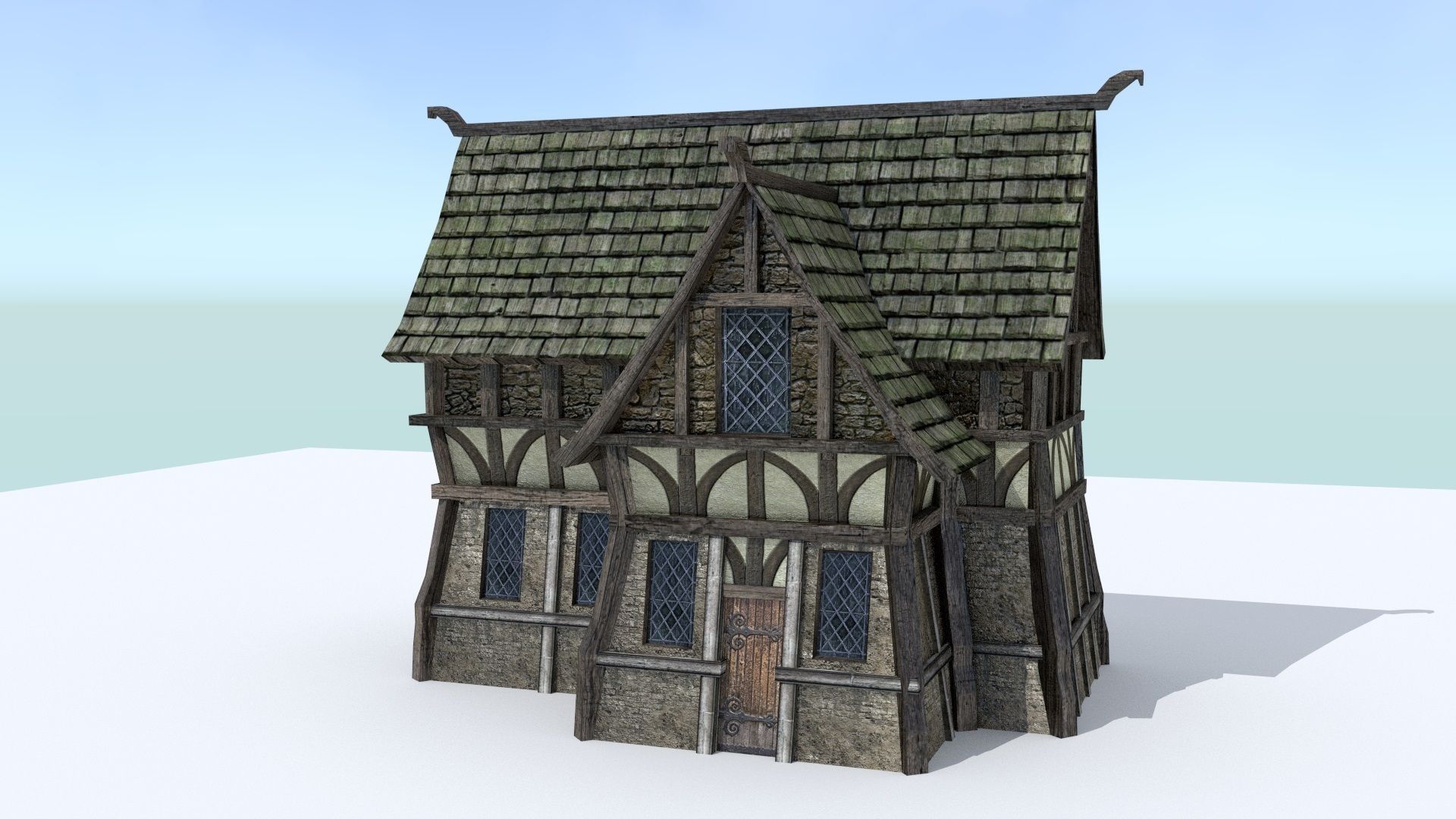 Medieval Village Builder Low-poly 3D model_1