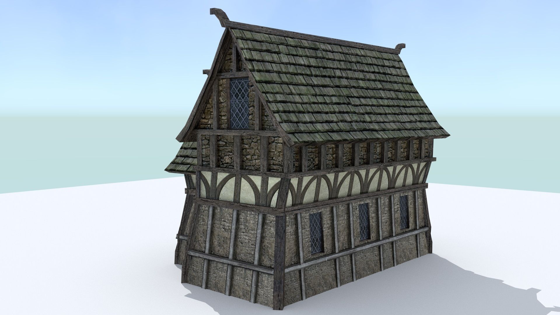 Medieval Village Builder Low-poly 3D model_3