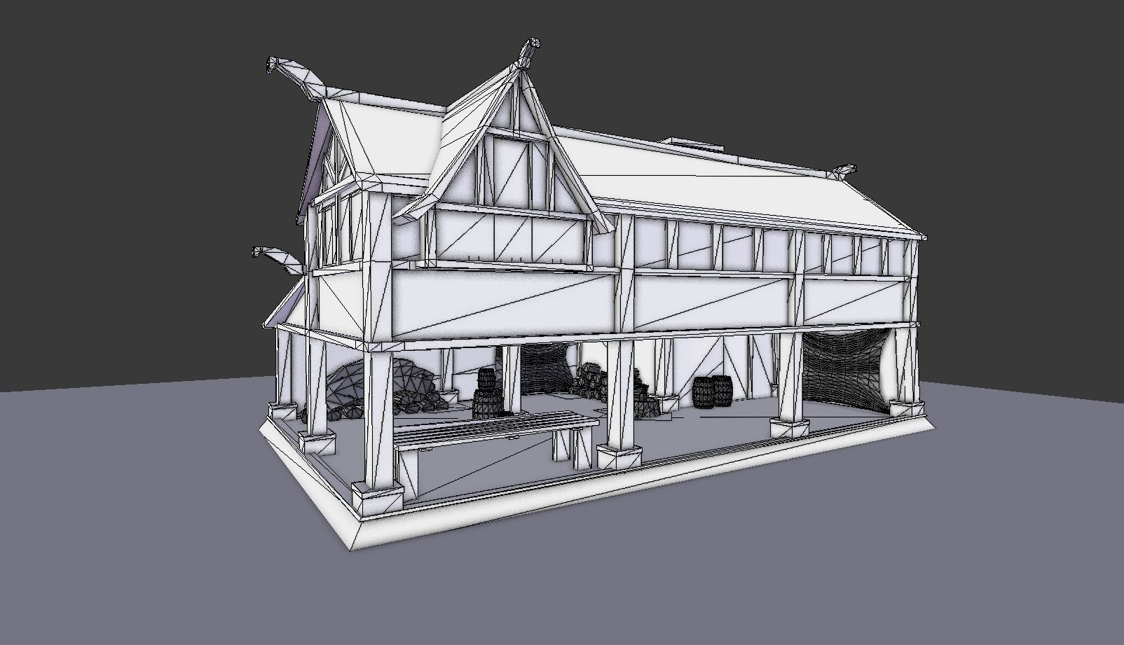 Medieval Village Builder Low-poly 3D model_21