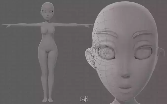 Base mesh woman 23