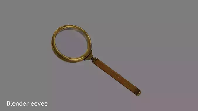Magnifier Blender reeve magnifying glass Low-poly 3D model