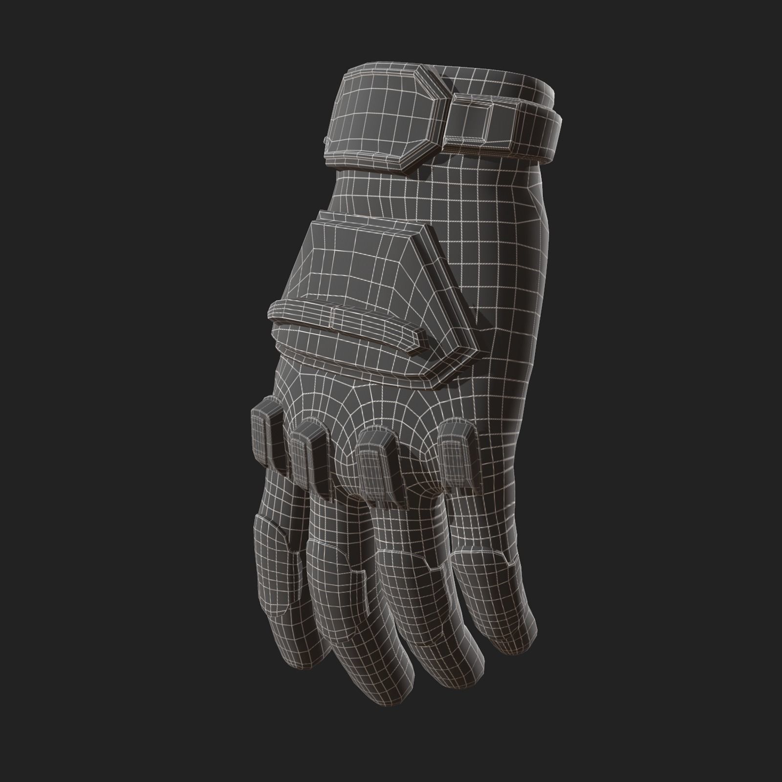 Gloves military human fantasy scifi cloth protection camouflage Low-poly 3D model_6