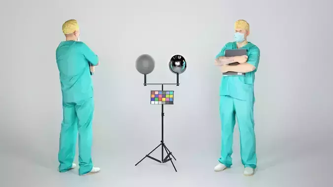 Male surgical doctor with a folder 41