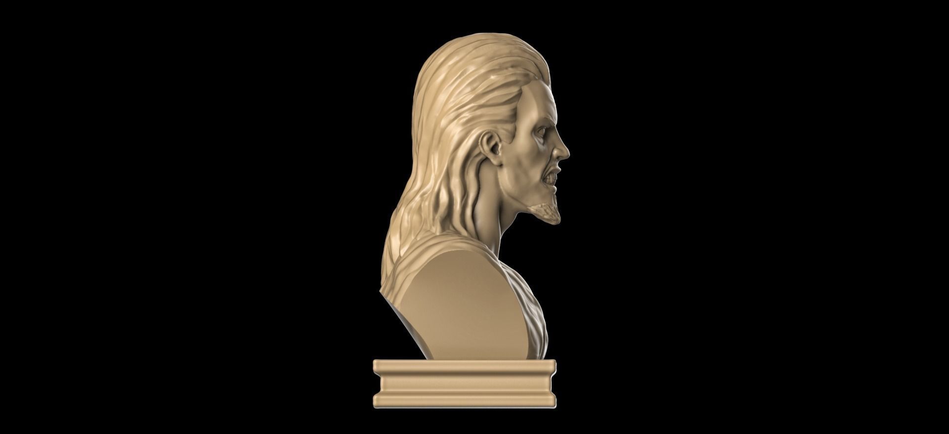 Vampire Bust 3D print model_2