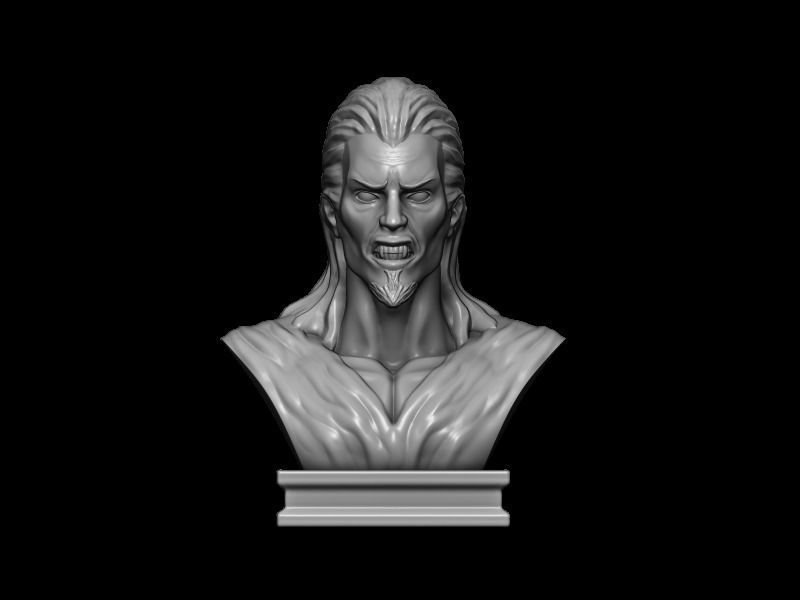 Vampire Bust 3D print model_3