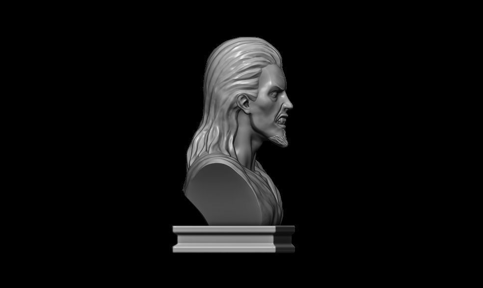 Vampire Bust 3D print model_9