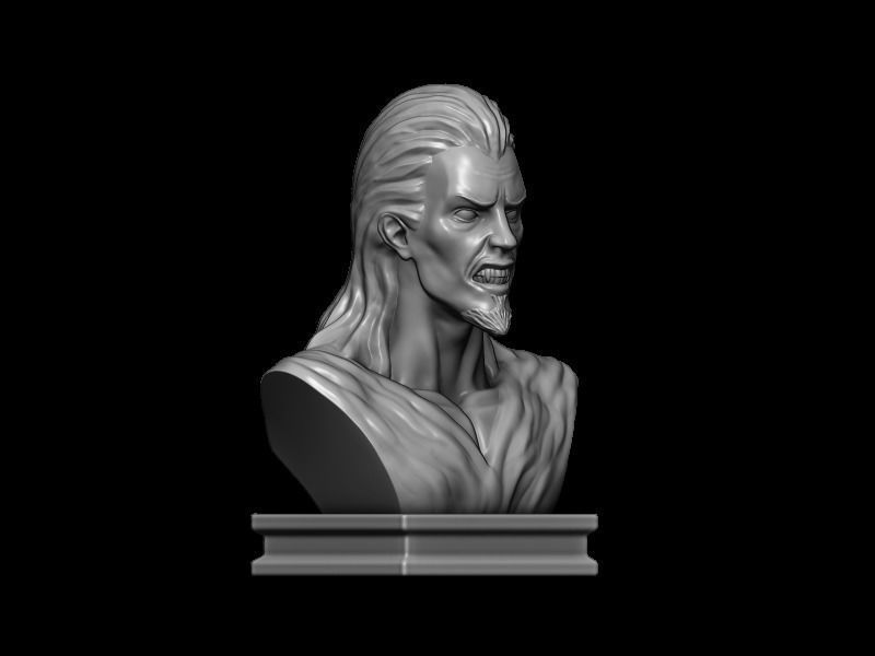 Vampire Bust 3D print model_7