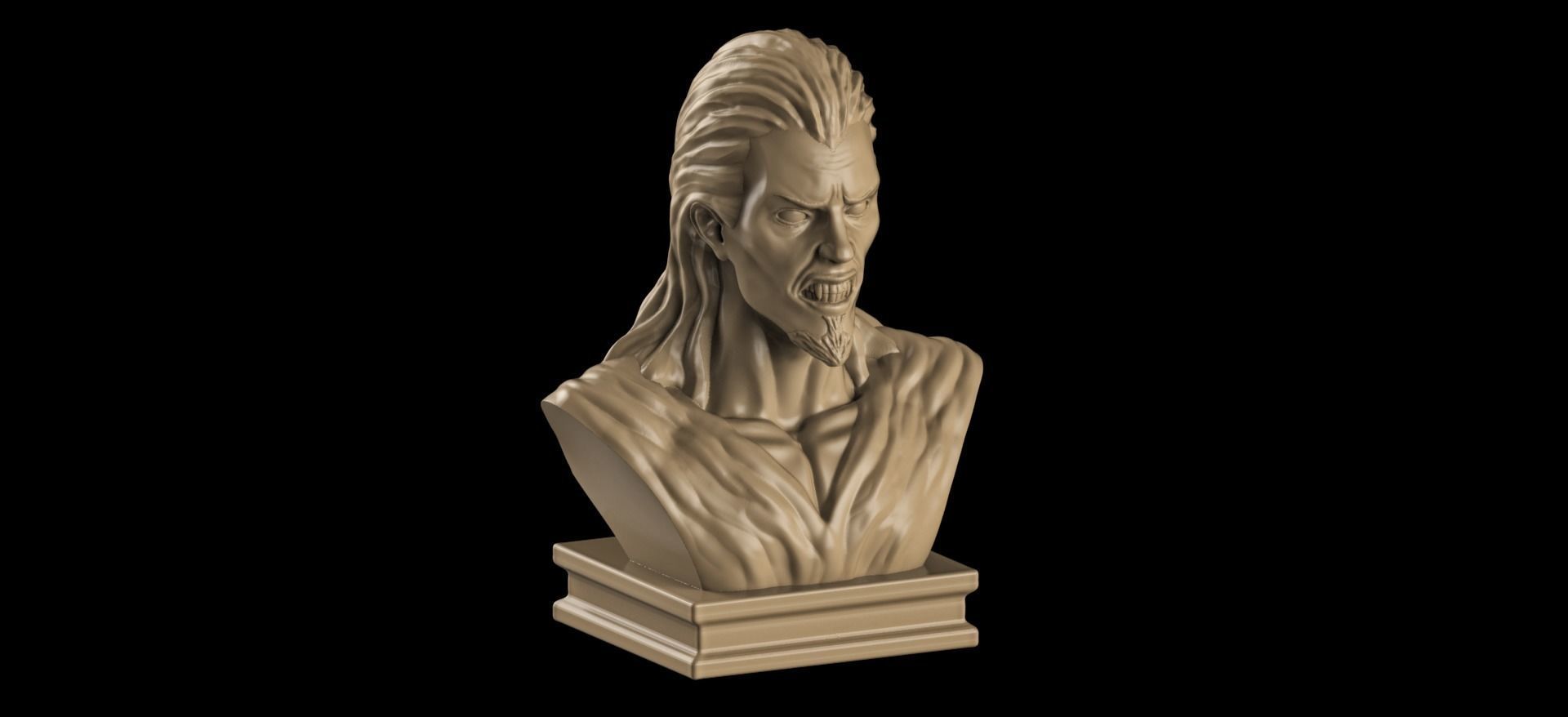 Vampire Bust 3D print model_1