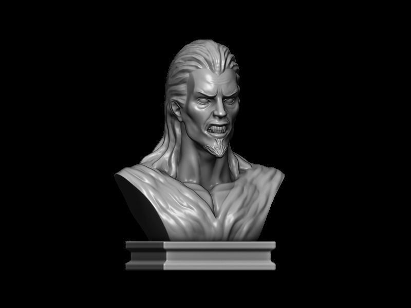 Vampire Bust 3D print model_6