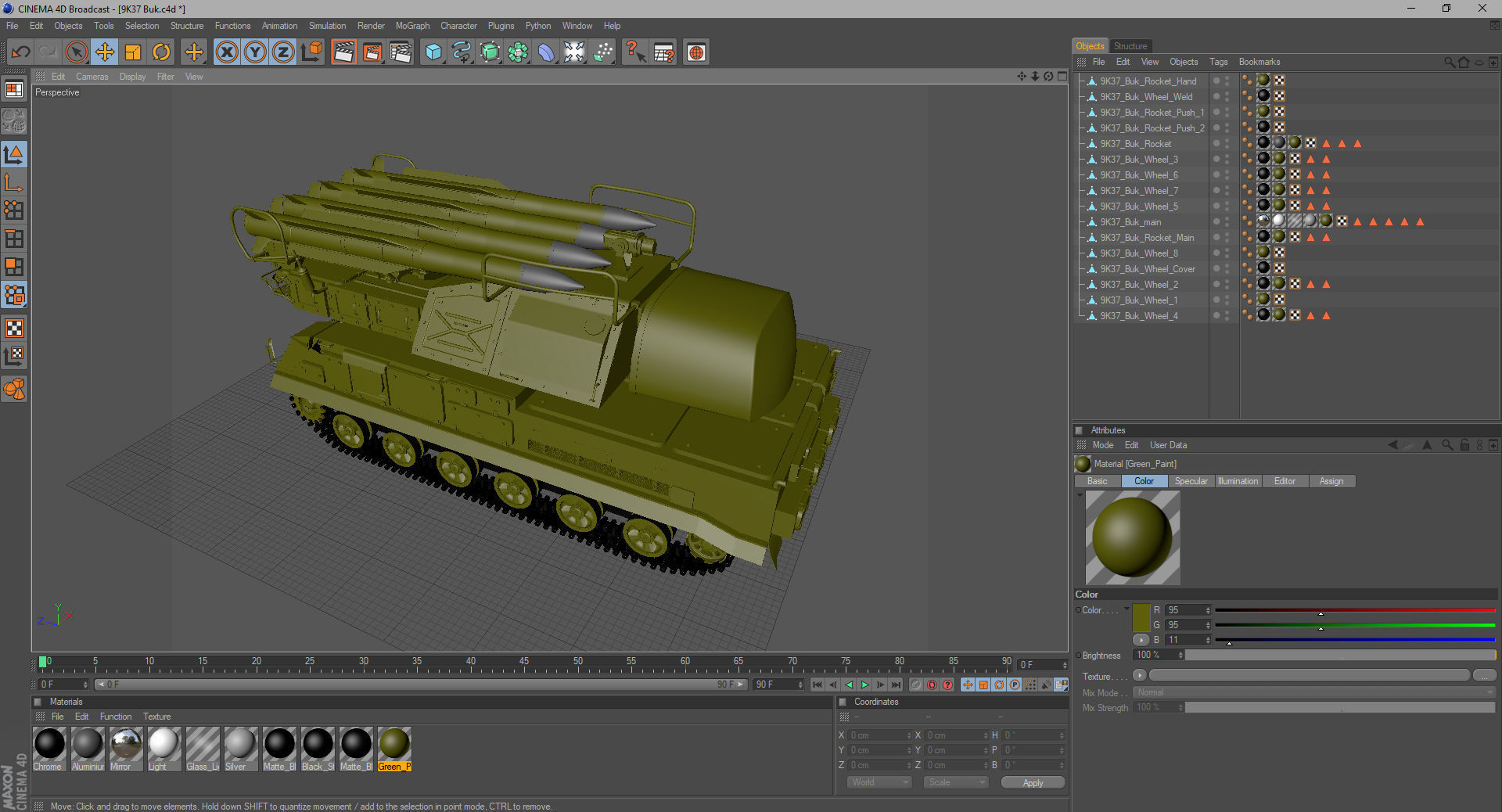 9K37 Buk Missile System SA-11 3D model_43