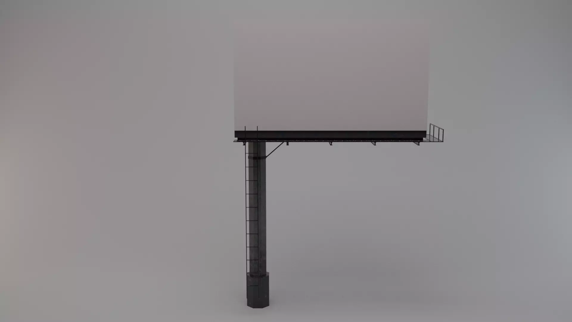 Billboard 3d Model Collection empty Low-poly 3D model
