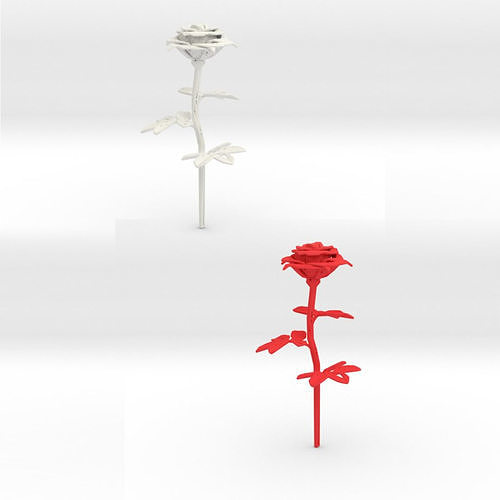 Rose single stick 3D print model