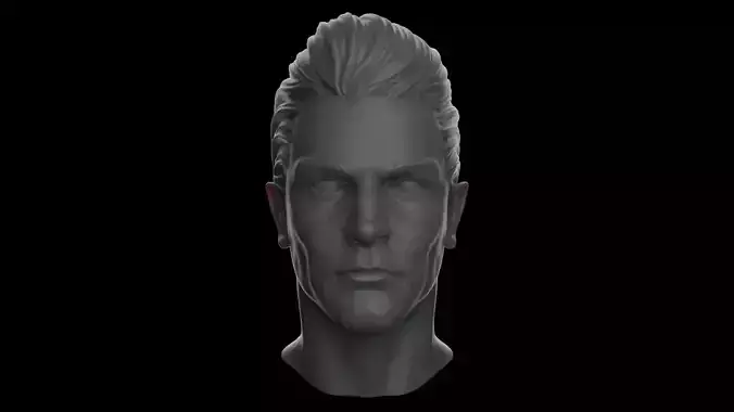 Realistic Human Male Head - Basic Human - 3D print ready 3D print model
