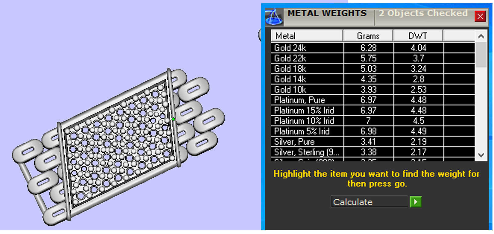 GENTS DIAMOND JOLLY BRACELET LINK JEWELRY FOR ALL CAM MACHINE 3D print model_4