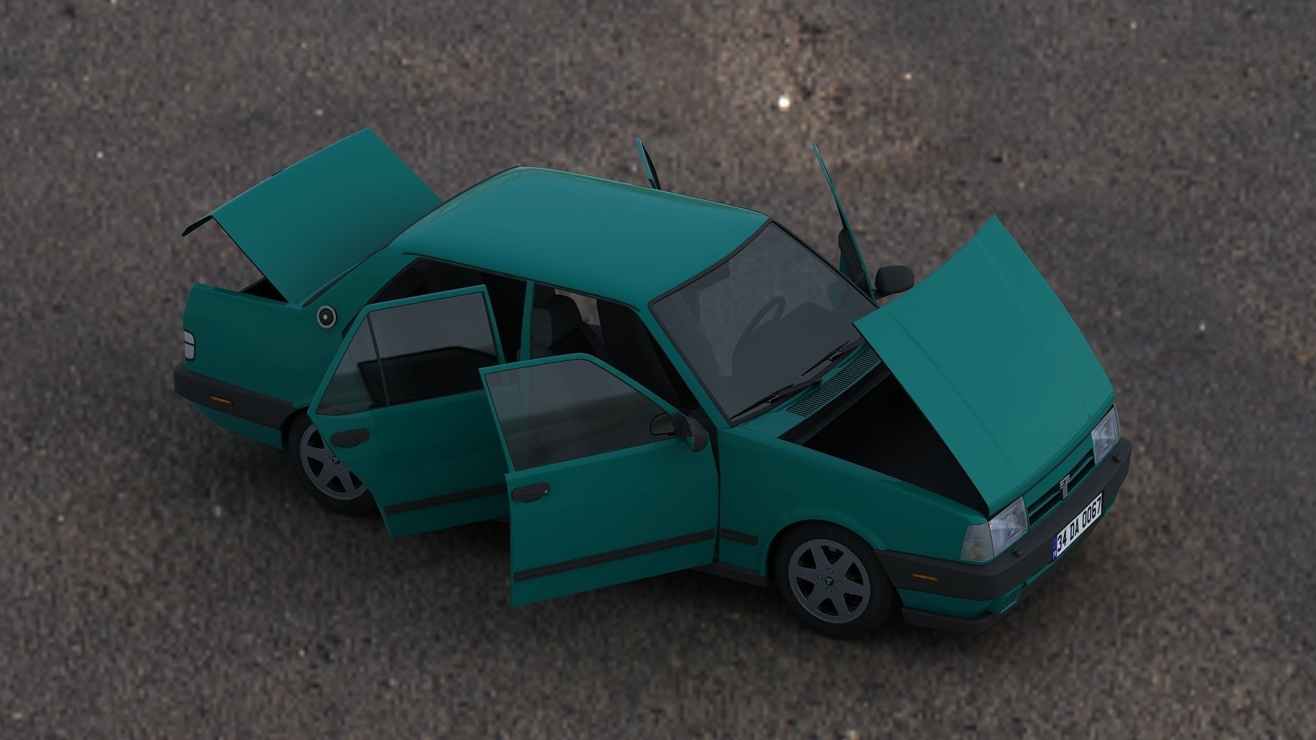 Tofas Dogan SLX Low-poly 3D model_11