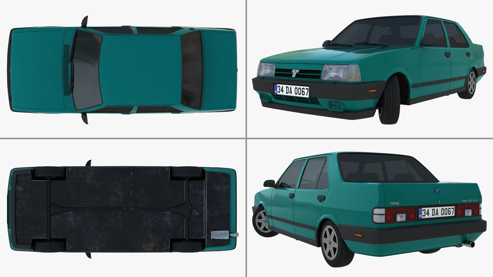 Tofas Dogan SLX Low-poly 3D model_17