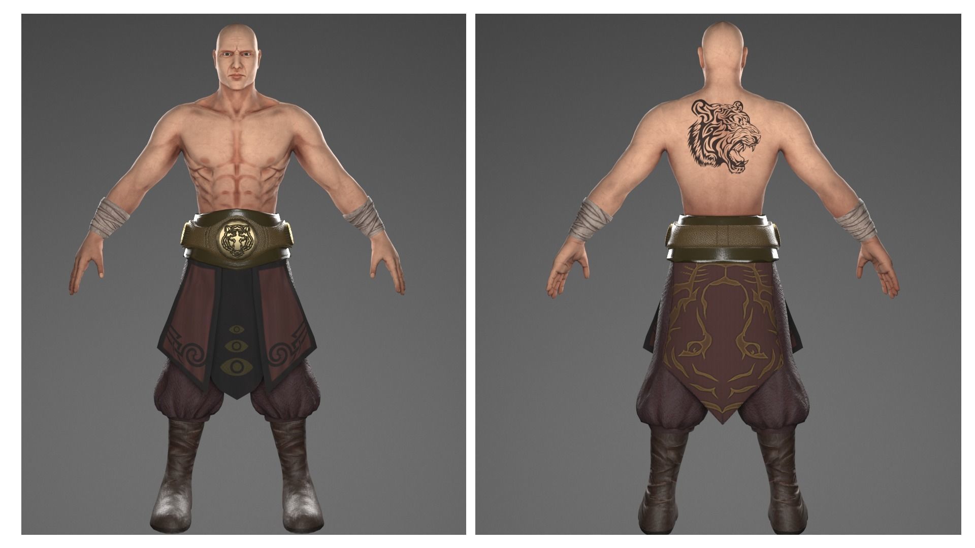 Baldman Semi-realist 3D model_4