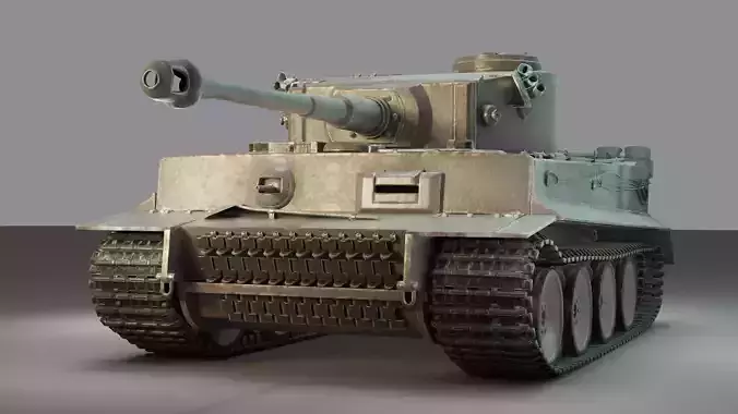Tiger 1 Tank PBR 3D model