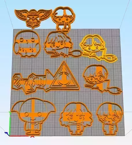 cookie cutter harry potter chibi pack set