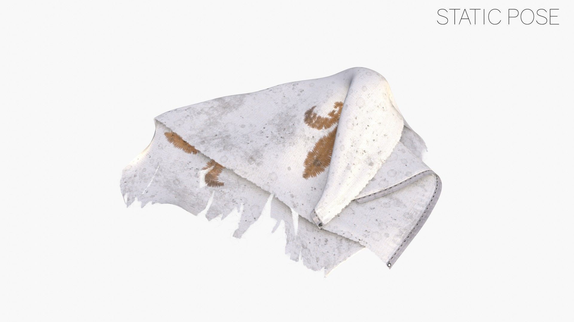 Royal French Flag 1789 Low-poly 3D model_13