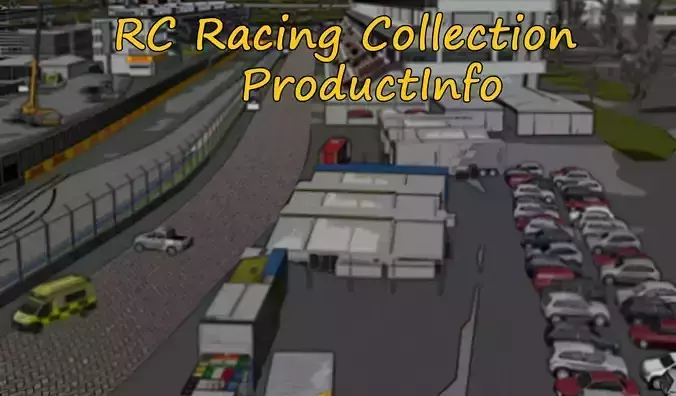 Collection of objects for the game of auto racing Low-poly 3D model