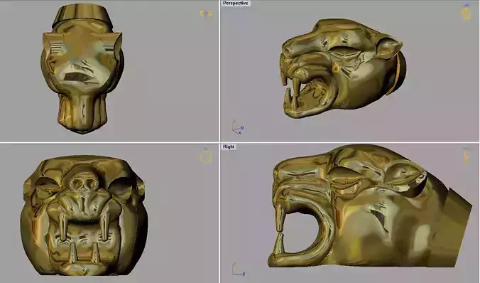 Tiger Head 3dm Files 3D print model