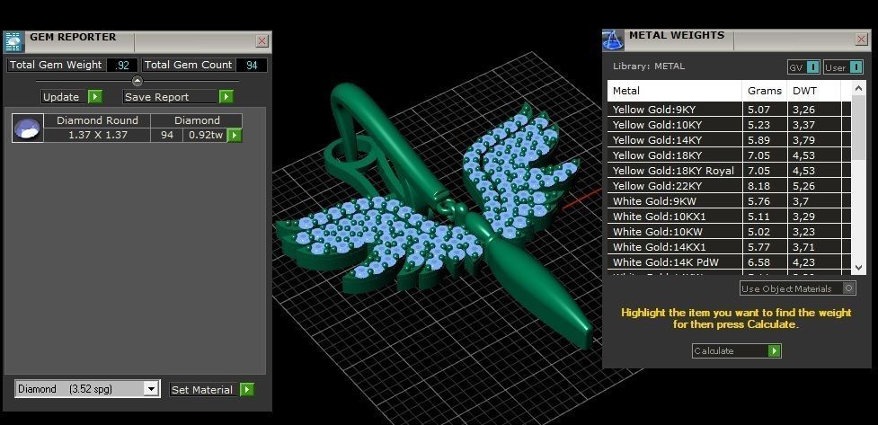 Angel Fairy Diamond Gold Earring 3D print model_20